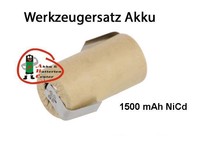 Akku Einzelzelle Sub C 1500 mAh 1.2 V mit Z Lötfahne PP Werkzeugakku Ersatzakku
