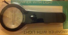 Magnifier With Light,2 Led Lights,great For Reading Hobbies & Craft,73mm,3.6 Mag