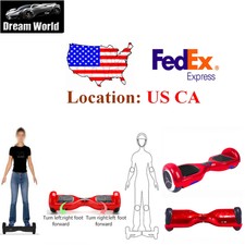 Red Dual Two 2 Wheels Self Balancing Smart Electric Mini Scooter Skateboard Car