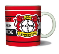 KAFFEEBECHER TASSE POTT „Mein Verein” BAYER 04 LEVERKUSEN NEU
