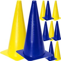10 Markierkegel Pylonen Hinderniskegel gelb/blau Training Fahr/Reitsport Dressur
