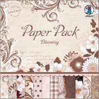 URSUS Vintage Paper Pack "Blooming" 27 Blatt 30,5x30,5cm Scrapbook Papier
