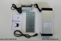 36V 10Ah LiFePo4 Fahrradakku Pedelec E-Bike Akku  + Ladegerät = Komplettset