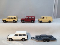 Wiking   1:87   Konvolut mit 4 PKW und 1 Hänger ohne Verpackung (1)