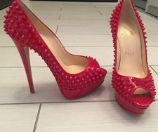christian louboutin lady peep spikes red christian louboutin lady peep spikes red
