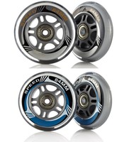 AUSWAHL - 4 Stück Inline Skater ROLLEN 84 mm Kugellager ABEC 7 Inliner Anthrazit