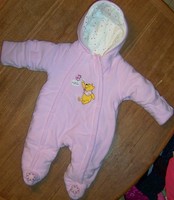 Snowsuit Pink Hooded 0-3 month Plush Disney Winnie the Pooh Girl size 0/3 mo New