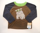 Carter's Infant Boys Brown Green Blue Gray Bull Dog Pajama Sleep Shirt 24 Months