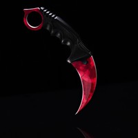 HIMMELSSCHMIEDE Counter Karambit DOPPLER RUBY GO Skin Knife CS Messer 