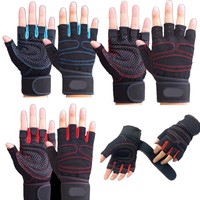 SCHWARZE TRAININGSHANDSCHUHE LEDER KRAFTSPORT FITNESSHANDSCHUHE BODYBUILDING