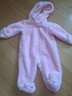 Carters BABY GIRLS LIGHT PINK SHERPA SZ 3 MONTHS FOOTED & HOODED
