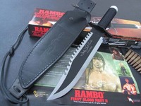 Jagdmesser Hunting Tactical Knife Messer Taschenmesser Bowie RAMBO Ⅱ Hand Signed