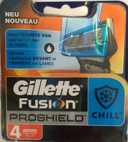 4 GILLETTE FUSION PROSHIELD CHILL RASIERKLINGEN  MIT HAUTSCHUTZ