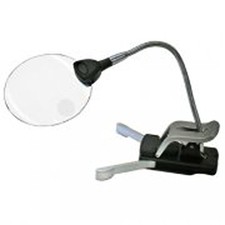 #4665 - 3-1/2" Led illuminated Gooseneck Magnifier Lamp 2.5X and bifocal 5X lens