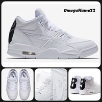 SZ 10.5 Nike Air Flight 89 QS Ostrich Leather Limited Edition 804605-100