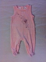 SMALL WONDERS  3-6 MONTHS GIRLS VELOUR OUTFITS ONE PIECE  PINK COLOR
