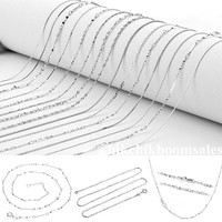 Damen 925 Sterling Silber Halskette Schlangenkette Silberkette Schmuck 40 CM