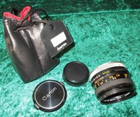 Objektiv Canon Lens FD 50 mm 1:1,8 mit Etui