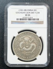 1901-1908 China Silver Szechuan L&M-345 Y-238 Vf 25 Ngc