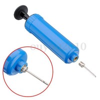 Fußball Basketball Gymnastikball Luftpumpe Ballpumpe Handpumpe mit Nadel Blau