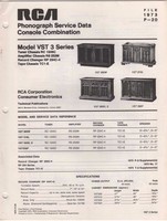 RCA Phonograph Service Data Manual for Model VST 3 Series