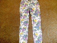 Body Flirt stretch ´Hose Blumenmuster Gr. 42 NEU