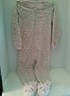 Carters girls fleece pink leopard pj's sleeper front zip footed size 3T
