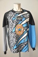 1995-96 Newcastle United Trikot Gr. XL adidas Jersey Brown Ale Goalkeeper  blau 