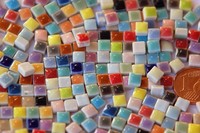 150 Stück Mini Mosaiksteine 5x5 mm Buntmix Keramik Mosaik Steine Minimosaik