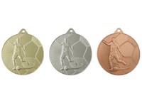 100 Stück Fußball Medaillen Ø 50mm inklusive Medaillenband und Beschriftung