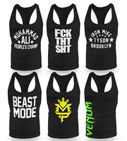 MMA FITNESSSTUDIO BODYBUILDING Boxen Stringer Racerback Weste training top