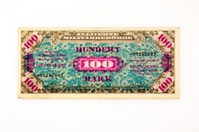 Germany 100 Mark 1944 allied military currency P-197d F+