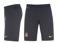 Nike Manchester City Away Auswärts Hose Shorts 2014 2015 alle Größen Blau Neu