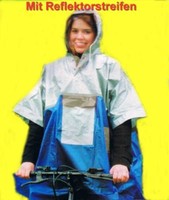 Fahrrad REGENCAPE Regenkleidung mit Reflektorstreifen Regenjacke Regenponcho
