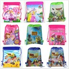 New 1pcs design children's Draw string Backpack School Bag Mixed design 21Colour
