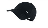 Nike Metal Swoosh Base Cap Hat Black Freizeit Sport