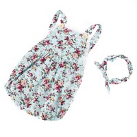 0-3T Newborn Baby Girl Bodysuit Floral Romper Jumpsuit+ Headband Outfits Clothes
