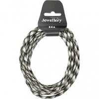 Paracord Fallschirmschnur Armbänder Hundeleine Basteln knoten 4 m weiß grau schw