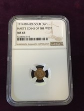 1914 Idaho Gold (1/2) Hart's Coins of the West Ms63