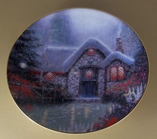 Thomas Kinkade's Garden Cottages of England Woodsman'S Thatch Cottage #6 Plate