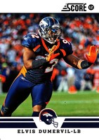 ELVIS DUMERVIL ( BRONCOS ) 2012 SCORE CARD NFL