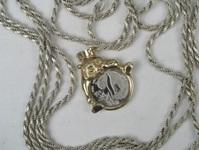 1993 Panda 10 Yuan 1/10oz Platinum coin 14Kt gold pendant marked 14kCc + chain