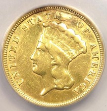 New listing
1854 Three Dollar Indian Gold Piece $3 - Certified Anacs Xf40 Details (Ef40)