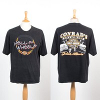 HARLEY-DAVIDSON VINTAGE MADE IN THE USA HELL ON WHEELS T-SHIRT JOLIET IL BIKER L