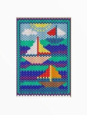 Summer Sail Boats~Beaded Banner Pattern
