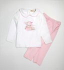 SIZE 18M NWT TWO-PIECE TOP+POLKA DOT PANTS LONG SLEEVES BABY GIRL PAJAMAS SET