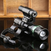 Neu  CREE LED Taschenlampe Lampen + Rot Laser Sight Scope + Mount Ring