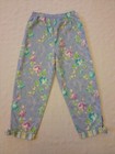 Boutique Baby Lulu Girls Blue Floral Pants Purple Aqua Roses Polka Dot 6X VGUC