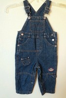 Boys Overalls Greendog Size 18 months Toddler Bib, Blue Denim Cotton