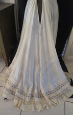 Exquisite Antique Edwardian 1900's Silk & Lace Bustle Petticoat/Skirt With Train